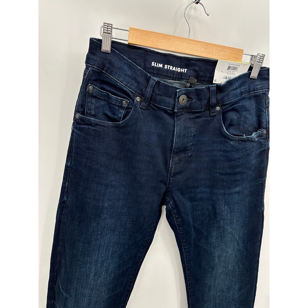 INC International Concepts Slim Straight Dark Wash Blue Jeans Men's Size 30 NWT - Picture 4 of 8